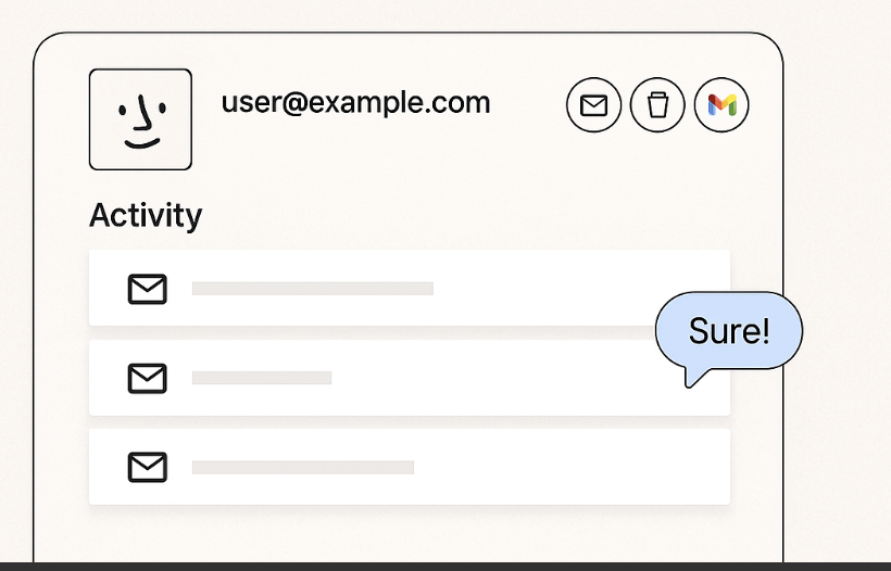 Email automation interface